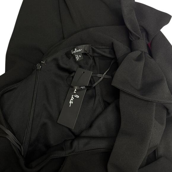 Lulus Stepped Out Stunning Black One-shoulder Mermaid Maxi Dress size S NWT - Picture 6 of 6